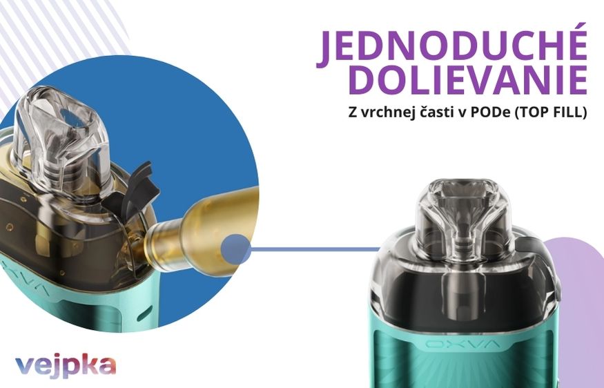OXVA VPRIME dolievanie e-liquidu
